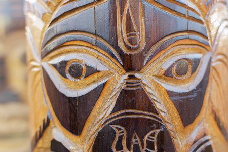 Cane masks , maska made of cane, handicrafts on display during the Handicraft Fair in Kolkata - the biggest handicrafts fair in Asia.の写真素材