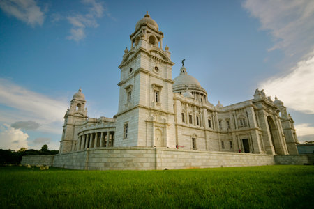 Victoria Memorial, Kolkata , Calcutta, West Bengal, India . A Historical Monument of Indian Architecture. Built to commemorate Queen Victoria's 25 years reign in India.のeditorial素材