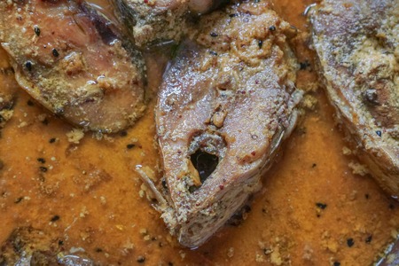 Tenualosa ilisha (ilish, hilsa, hilsa herring or hilsa shad) is a very popular and sought-after food fish in South Asia. It is Bangladesh's national fish. Hugely popular amongst Bengalis Fish pieces on a plate.の写真素材