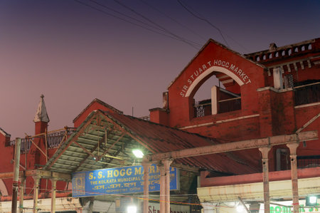 Kolkata, West Bengal, India - 29th December 2019 : Sir Stuart Hogg Market or Hogg Market or Hogg Shaheber Bajaar or New Market called today, is a market place from British era in Kolkata.のeditorial素材
