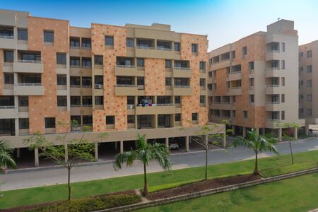 New residential buildings are being built at Rajarhat New Town area of Kolkata, West Bengal,...