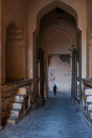Jodhpur, Rajasthan, India - 19th October 2019 : View of famous Mehrangarh fort, Jodhpur, Rajasthan, India. Mehrangarh Fort is UNESCO world heritage site popular amongst tourists worldwide.のeditorial素材