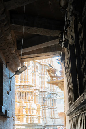 Jaisalmer, Rajasthan, India - October 13, 2019 : Inside view of Jaisalmer Fort or Sonar Quila or Golden Fort, made of yellow sandstone, in the morning light. UNESCO world heritage site at Thar desert.のeditorial素材