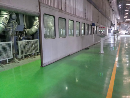 Kolkata, West Bengal, India - 16th May 2019 : State of the art modern White Papers are being manufactured in a big paper manufacturing plant. Indian paper industry is growing.のeditorial素材
