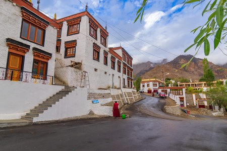 Beautiful view of Likir Monastery or Likir Gompa, Klud-kyil, a Buddhist monastery in Ladakh,...