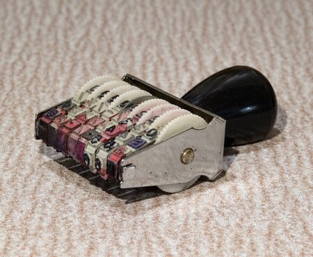 adjustable numberer, date, serial number stampの写真素材