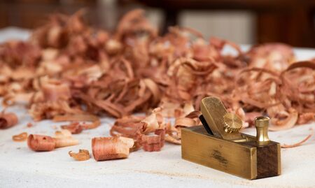 a brass hand planer for violin makersの写真素材
