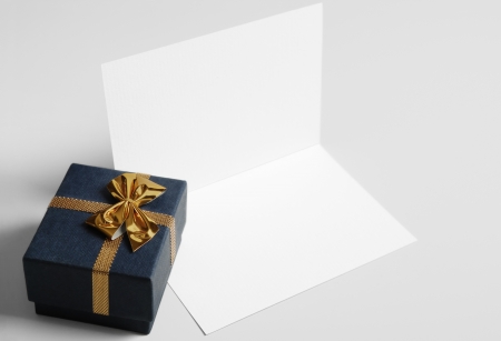 Gift box with blank card