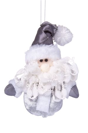 Christmas toy Santa Claus on white backgroundの写真素材