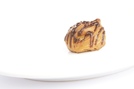 Cookie macro on white plateの写真素材