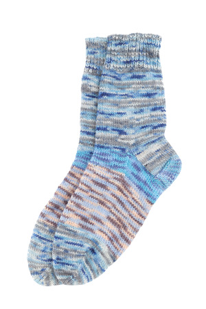 Wool socks isolated on whiteの写真素材