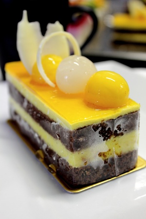 chocolate mango cakeの写真素材