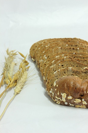 oat bread in slices