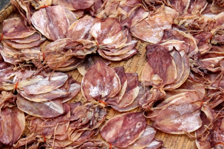  The Combined, dried squid in the basketの写真素材