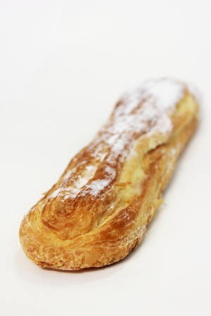 A texture Long bread with cream insideの写真素材