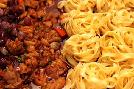 Tasty pasta-Italian meat sauce pasta backgroundの写真素材