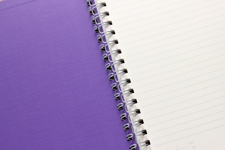 A background Stationeryl open notebooks  learning equipmentの写真素材