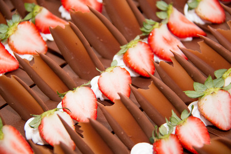 Mini Chocolate cake is very delicious.の写真素材