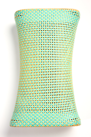 Pillow made ââof bamboo on white background.の写真素材