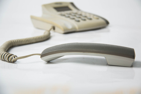 A home  phone on a white background.の写真素材
