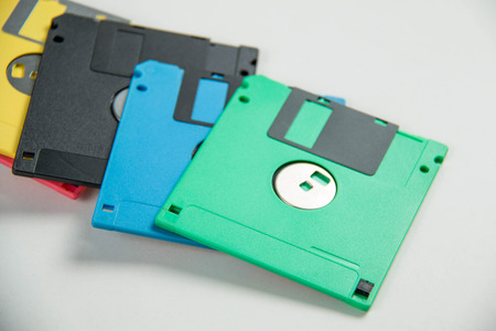 A Floppy Disk magnetic on white background.