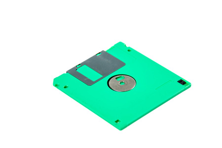 A Floppy Disk magnetic on white background.