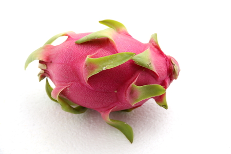 A Dragon fruit on a white background.の写真素材