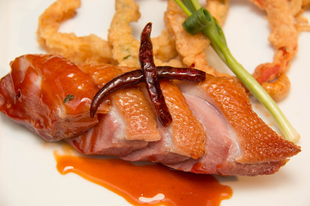 A Duck breast roasted  and  tamarind sauceの写真素材