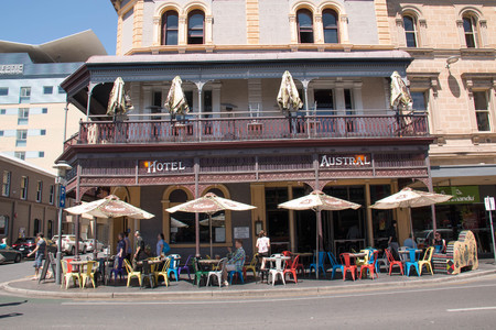 Cityscape, view of the road and modern buildingsのeditorial素材