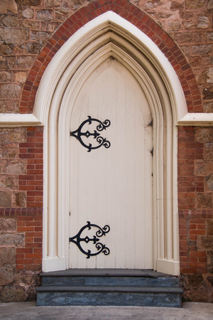 Detailed church entrance portal door christianity styleの写真素材