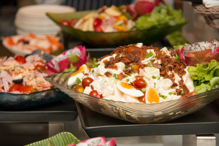 Close up of mixed  salad in a bowl