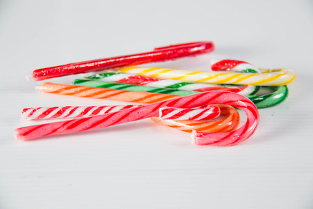 A Christmas candy can  on a whiteの写真素材