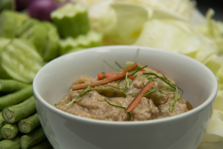 chili paste with vegetables cuisine healthy deliciousの写真素材