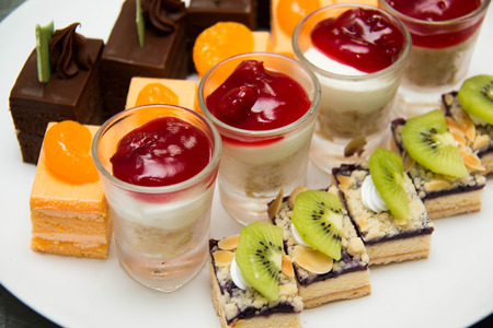 A Plate of pastries with various delicious desserts