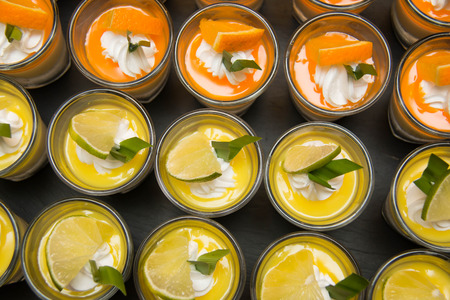 pastry delicious mini desserts  decoration  in glassの写真素材