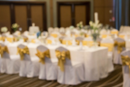 setup table banquet Wedding  style in the hotelの写真素材