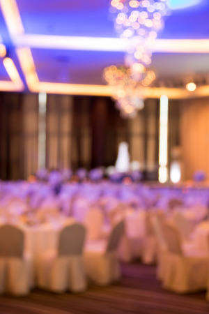 blur Empty hotel meeting room ready for meetingの写真素材