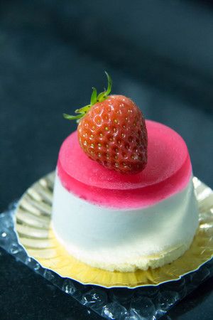A Strawberry jelly and white mousse cake
の写真素材