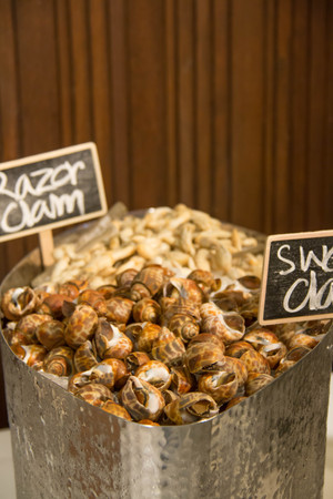 A Seafood on ice in restaurant buffet ocean