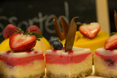 Mini cake delicious and beautiful on plate