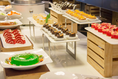 A delicious Mini cake for buffet partyの写真素材