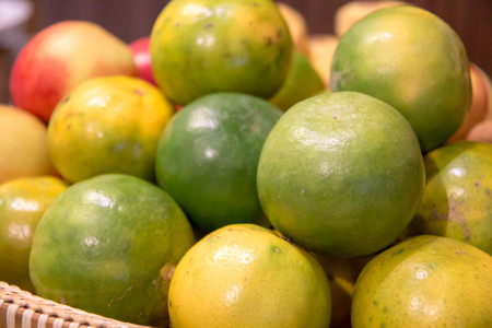 A fresh fruit in dish for eatの写真素材