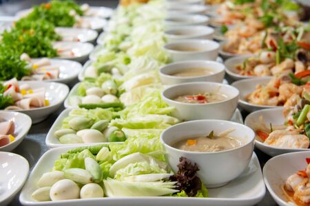 A set thai food for lunch and dinner