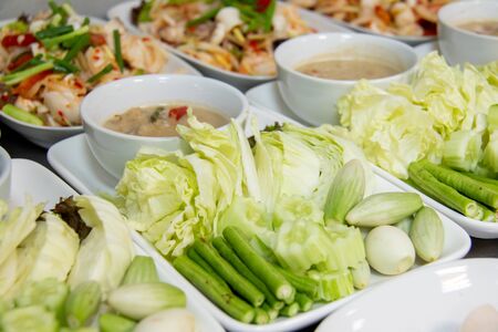 A set thai food for lunch and dinner
