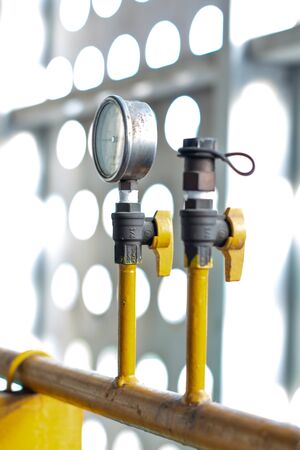A gas valve for industrial gas gaugeの写真素材
