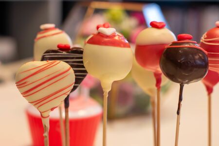 A different pop cake valentine day style の写真素材