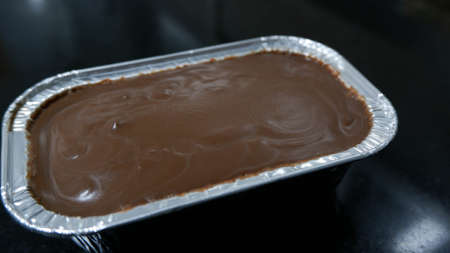A chocolate soft cake in cup