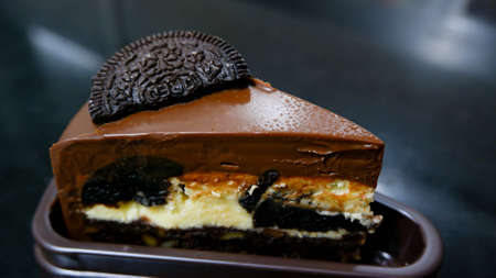 A milk ball dessert top cocoa powderの写真素材