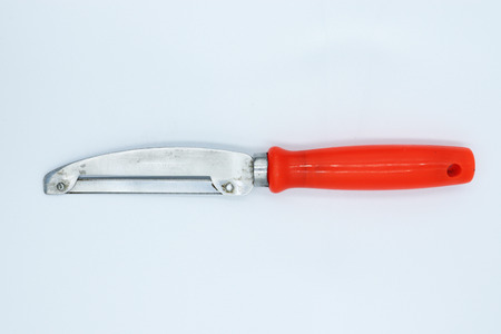Peeler knife isolated on white background.の写真素材