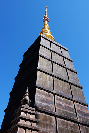 Pagoda in temple of thailandの写真素材